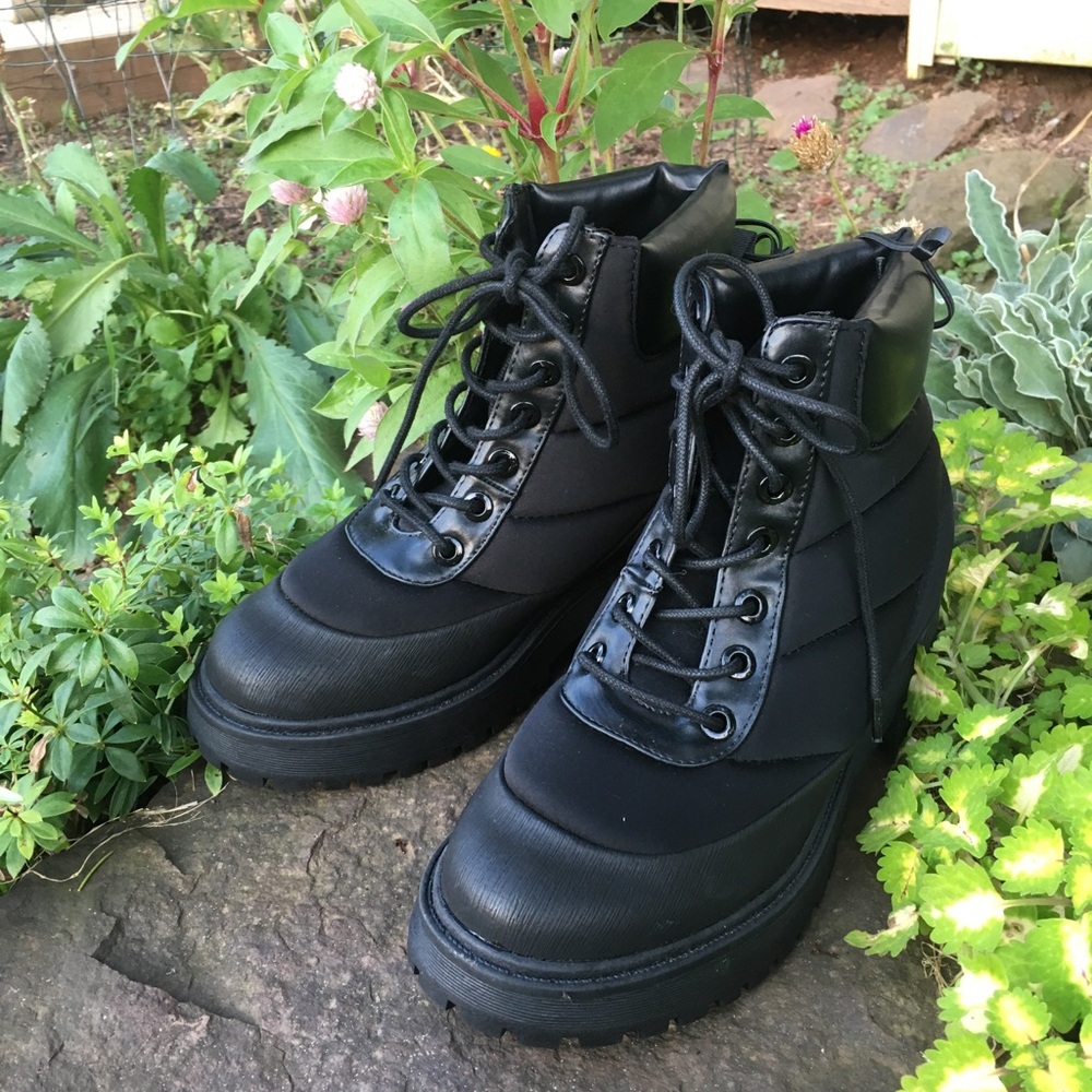 🖤 Zara Black Lace up Combats 🖤😊 - Picture 3 of 8